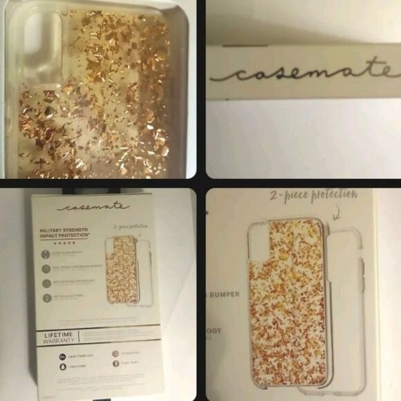 Case-Mate Karat Rose Gold Hard Case for iPhone X / Xs - Rose Gold New in Box - Picture 3 of 5